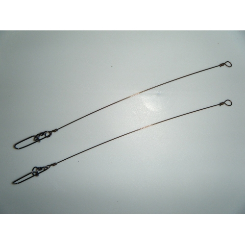 2 Pack 124# Solid Wire Twitch Bait Leaders