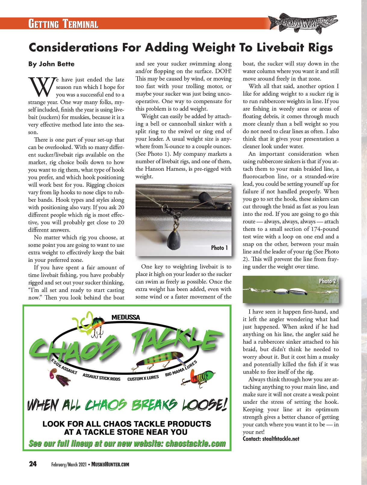 Considerations For Adding Weight To Livebait Rigs - Stealth Tackle