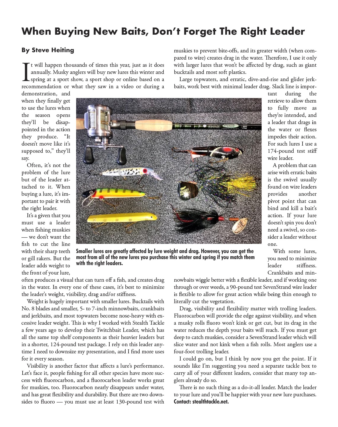 Something to think about as you purchase new lures this winter